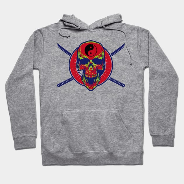 Skull of tai chi N°1 Hoodie by couleur365